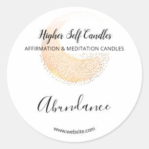 Étiquettes du produit du logo Fire White Candle