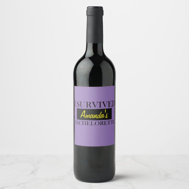 Étiquettes du vin de Bachelorette (Devant)