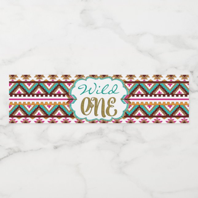 Étiquettes d'une bouteille d'eau sauvage (Étiquettes simples)