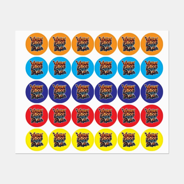 Étiquettes Dussehra 2025 Symbole du triomphe – Autocollant dé (Feuille)