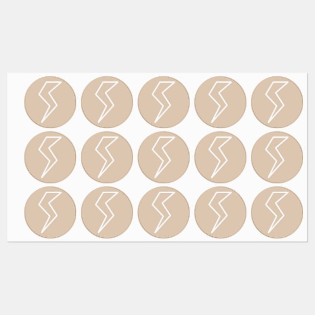 Étiquettes Éclair Électrique (Feuille)