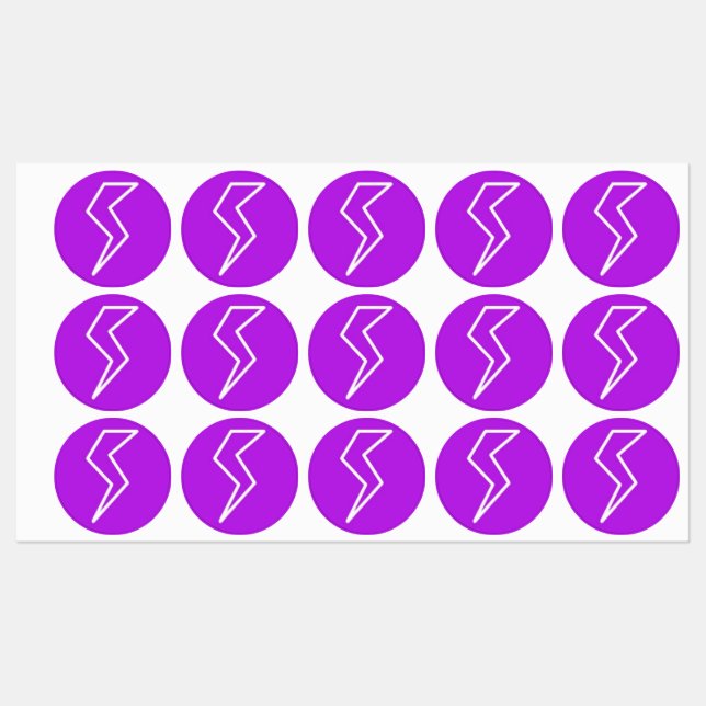 Étiquettes Éclair rond (Feuille)