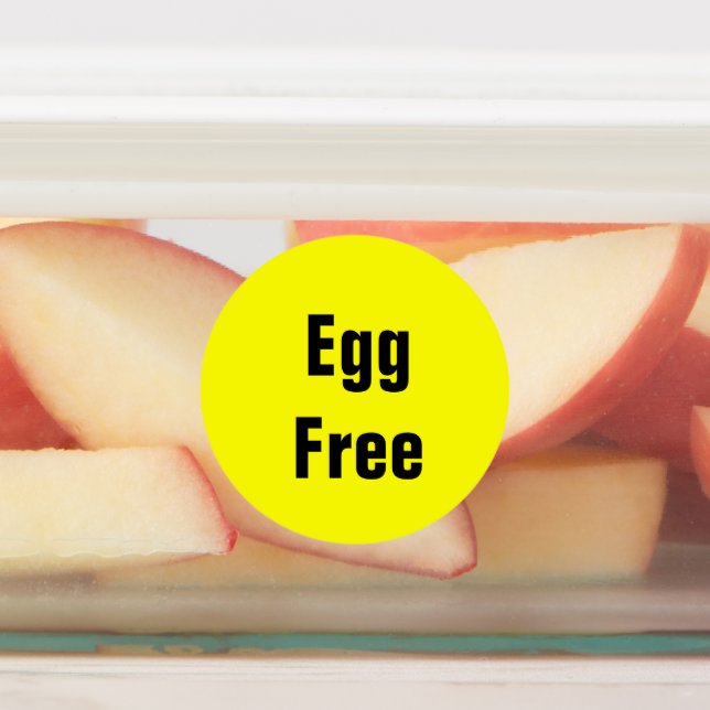 Étiquettes Egg Free Food Allergy Restaurant School (Apposé)