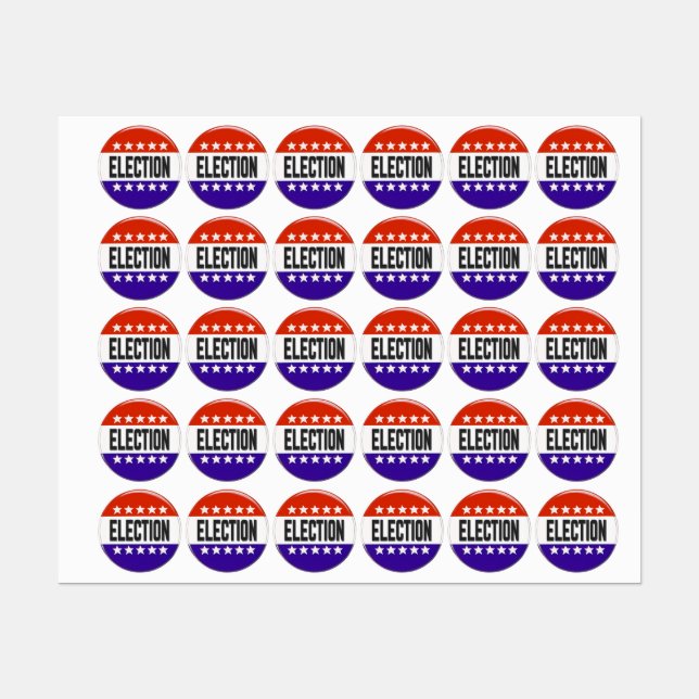 Étiquettes Election Button (Feuille)