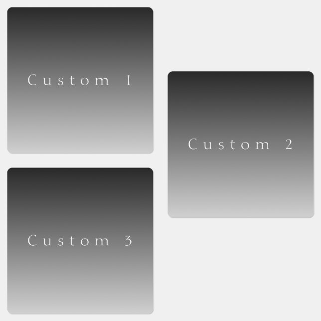 Étiquettes Élégant texte sur simple moderne gris ombre dégrad (Groupe)