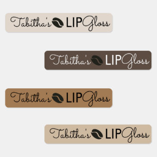 Étiquettes Emballage de marque de café Lip Gloss