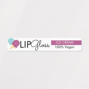 Étiquettes Emballage de marque moderne de crème glacée de lèv