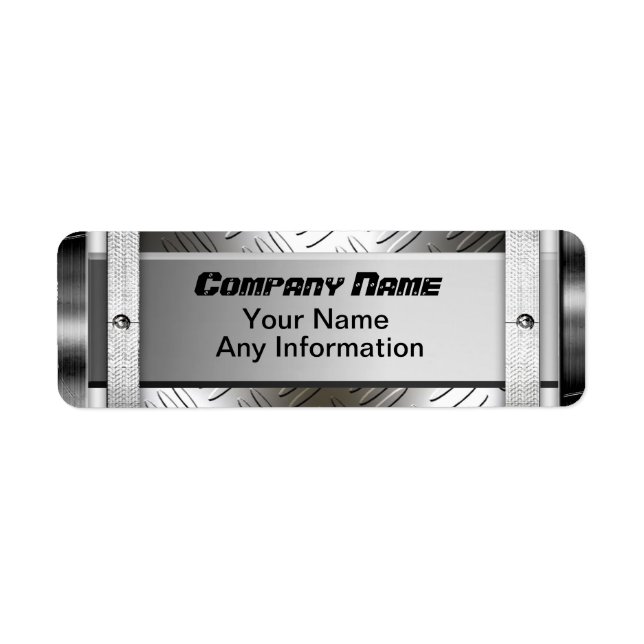 Étiquettes en métal Motif diamant en acier (Devant)