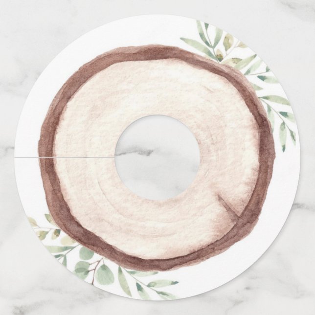 Étiquettes en verre de vin rond, matte standard (Devant)