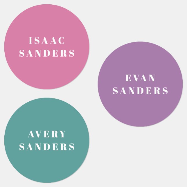 Étiquettes Enfants simples Retour à l'école Nom étanche (Groupe)