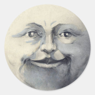 Étiquettes et Stickers de Lune bienveillants