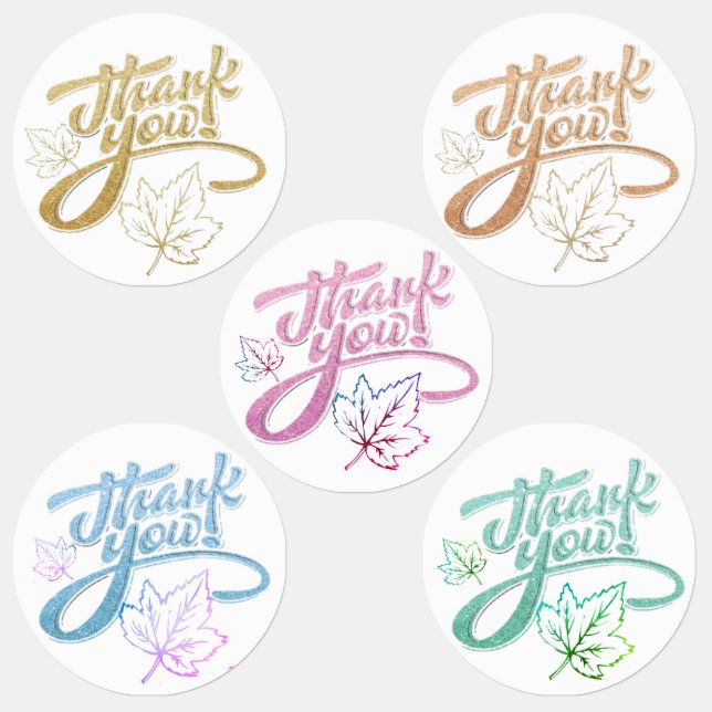 Étiquettes Etiquetas de agradecimiento  en varias colores (Groupe)