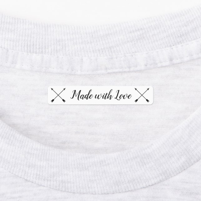 Étiquettes Fabriqué avec des enfants Amoureux Vêtements Étiqu (Apposé)