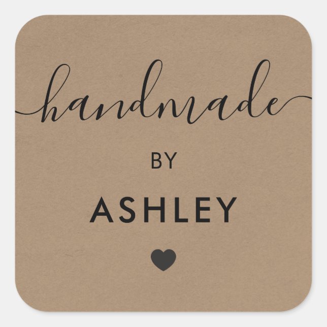 Étiquettes Fabriquées à la Main, Étiquette de Cade (Devant)