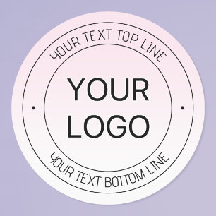Étiquettes Facile Logo Remplacement & Editable Texte Rose Omb