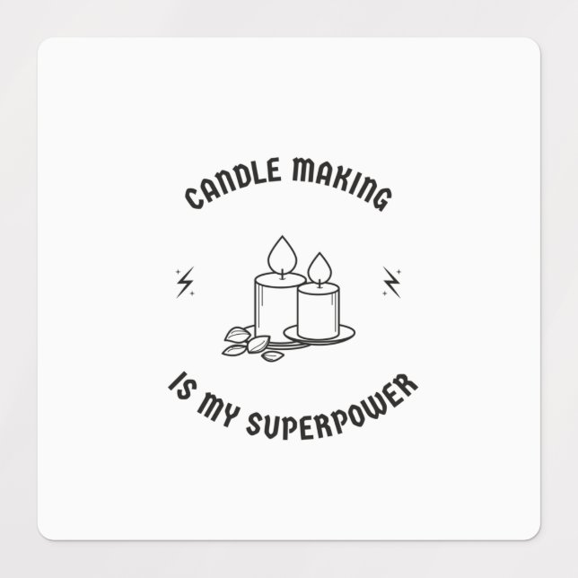 Étiquettes Faire des bougies est ma superpuissance (Design 1)