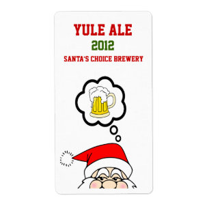 Étiquettes faits sur commande de bière de Noël