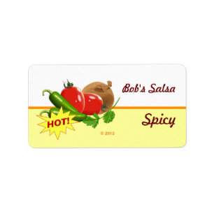Étiquettes faits sur commande de Salsa