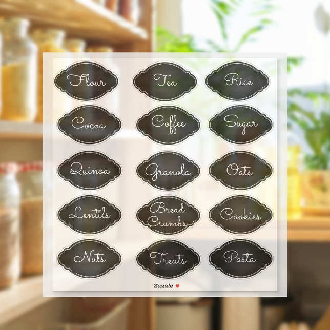 Étiquettes Fancy Chalkboard Oval Panneaux (Créateur téléchargé)