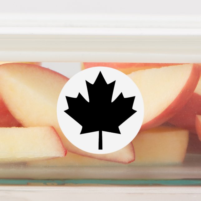 Étiquettes Feuille d'érable noire canadienne (Apposé)