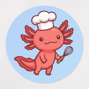 Étiquettes Fiche d'autocollants de personnages mignons d'axol