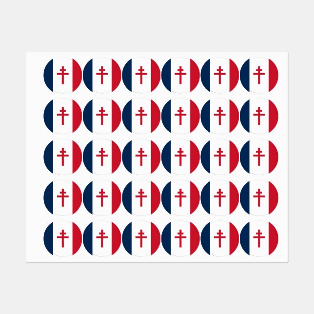 Étiquettes Flag of Free France (Feuille)