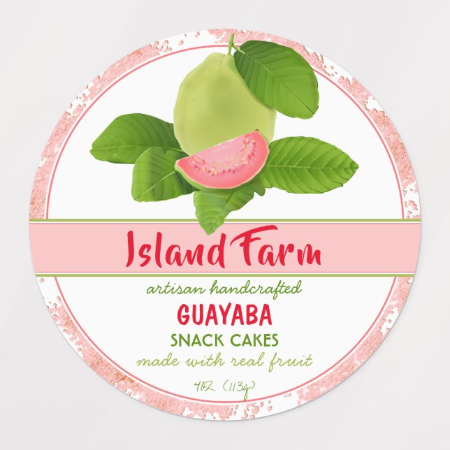 Étiquettes Forfait de fruits de goyave (Design 1)
