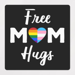 Étiquettes Free Mom Hugs II - Arc-en-ciel Fierté Gay Trans