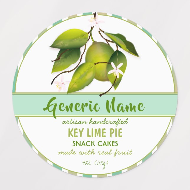 Étiquettes Fruit de lime (Design 1)