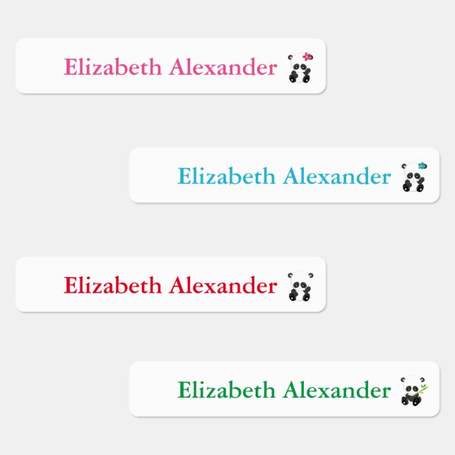 Étiquettes Garde d'enfants Cute Panda Bear (Groupe)