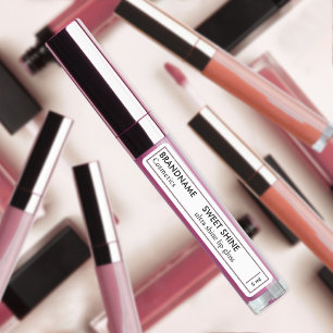 Étiquettes Gloss Lip Rose simple Parties scintillant or produ
