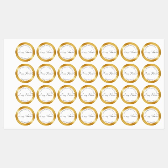 Étiquettes Gold Effect (Feuille)