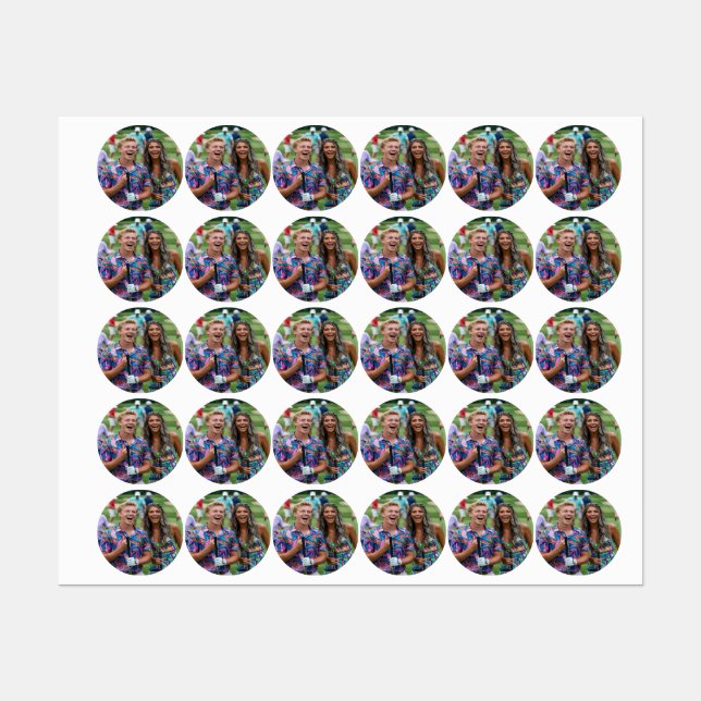 Étiquettes Golf Photo Customize Personalize (Feuille)