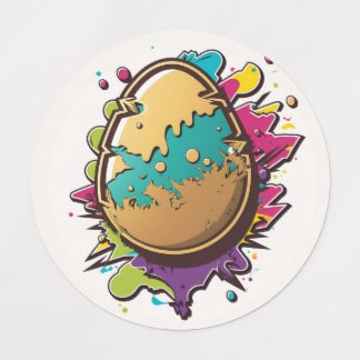 Étiquettes Graffiti aux oeufs de Pâques