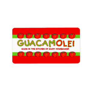 ÉTIQUETTES GUACAMOLE pour Customiser