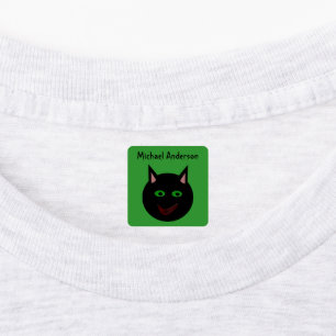 Étiquettes Halloween Chat noir Personnalisé Enfants