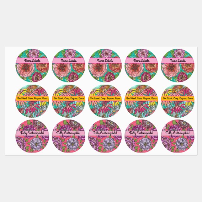 Étiquettes Hand-Drawn Iron-On Labels for a Personal Touch (Feuille)