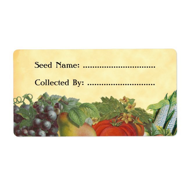 Étiquettes Heirloom Gardener Custom Seed Saver (Devant)