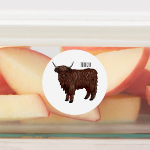 Étiquettes Highland cow