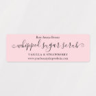 Étiquettes horizontaux modernes chic rose pâle