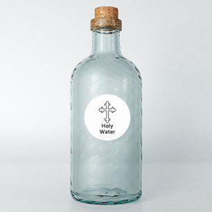 Étiquettes Illustration Cross Christianity 30 pcs Eau sainte