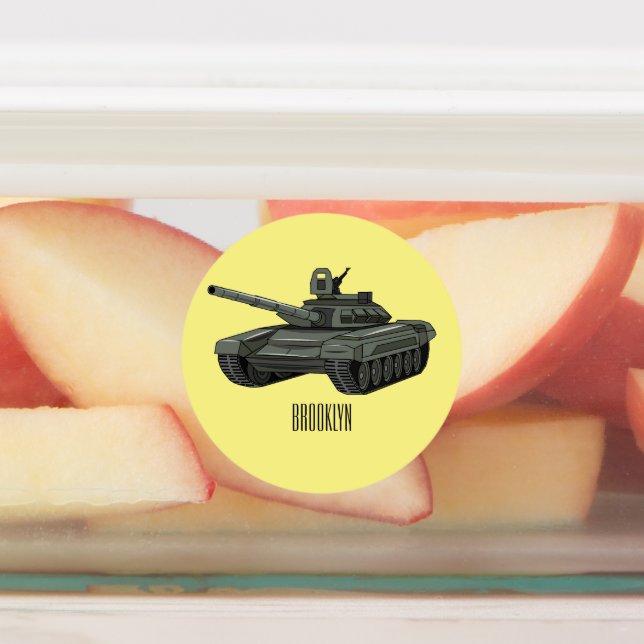 Étiquettes Illustration de caricature de réservoir (Apposé)