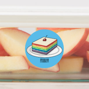 Étiquettes Illustration de gâteau arc-en-ciel