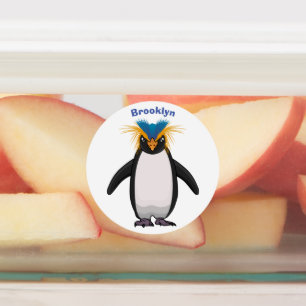 Étiquettes Illustration de mignon macaroni pingouin