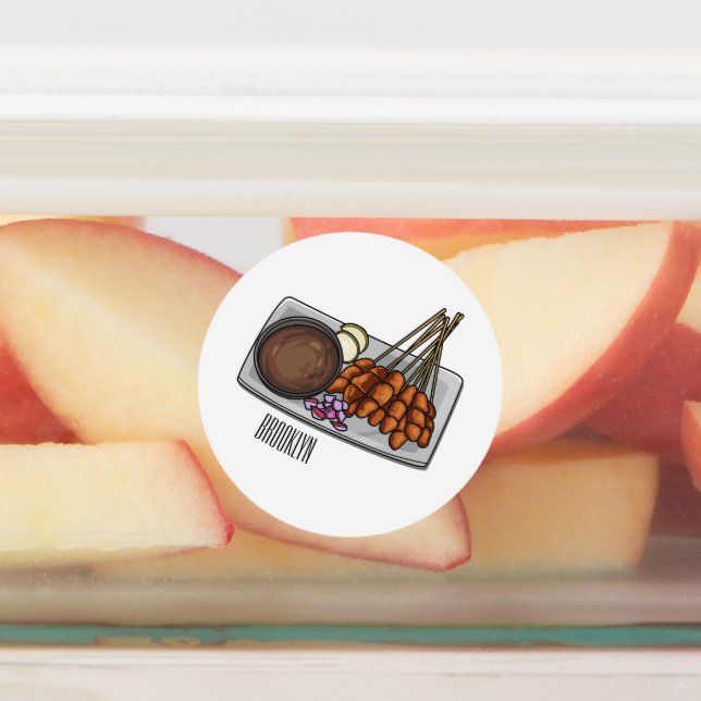 Étiquettes Illustration de Satay (Apposé)