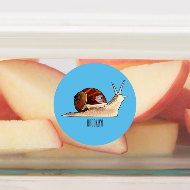Étiquettes Illustration d'escargot (Apposé)