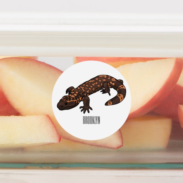 Étiquettes Illustration du monstre Gila (Apposé)