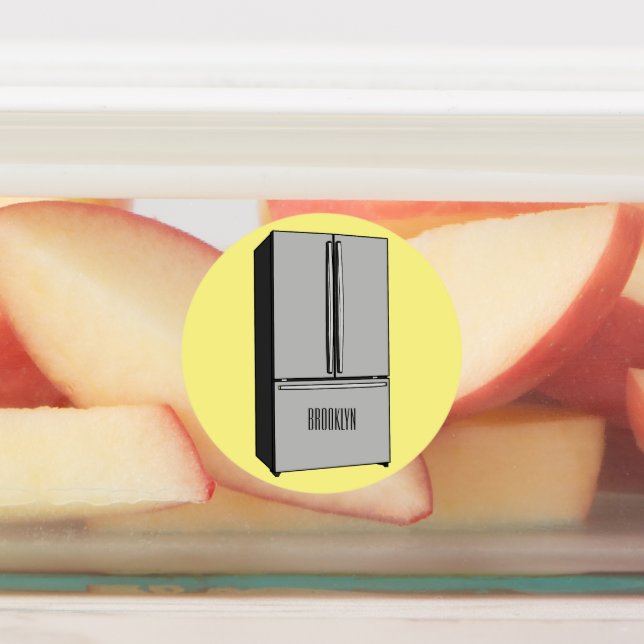 Étiquettes Illustration du réfrigérateur de porte française (Apposé)