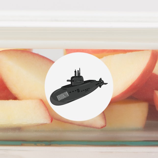 Étiquettes Illustration sous-marine (Apposé)
