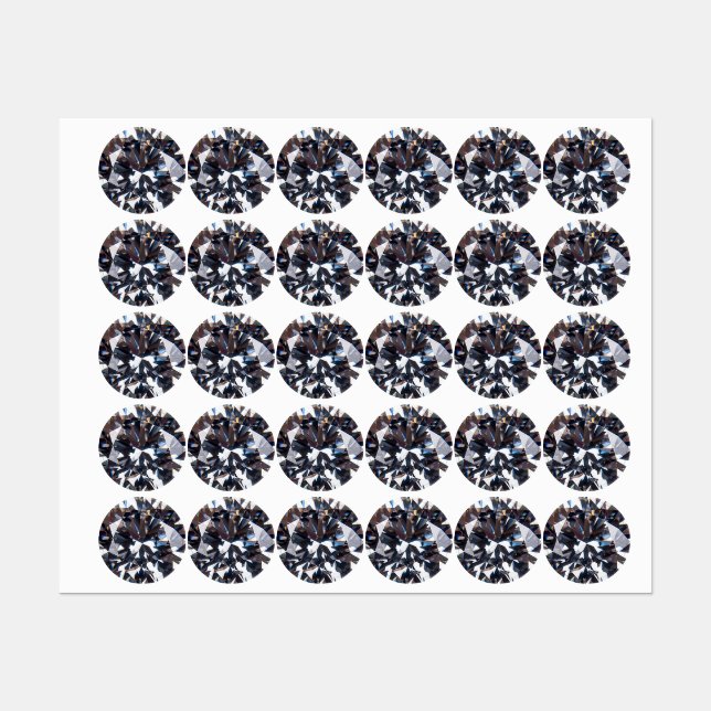 Étiquettes Image diamant élégante facettée (Feuille)